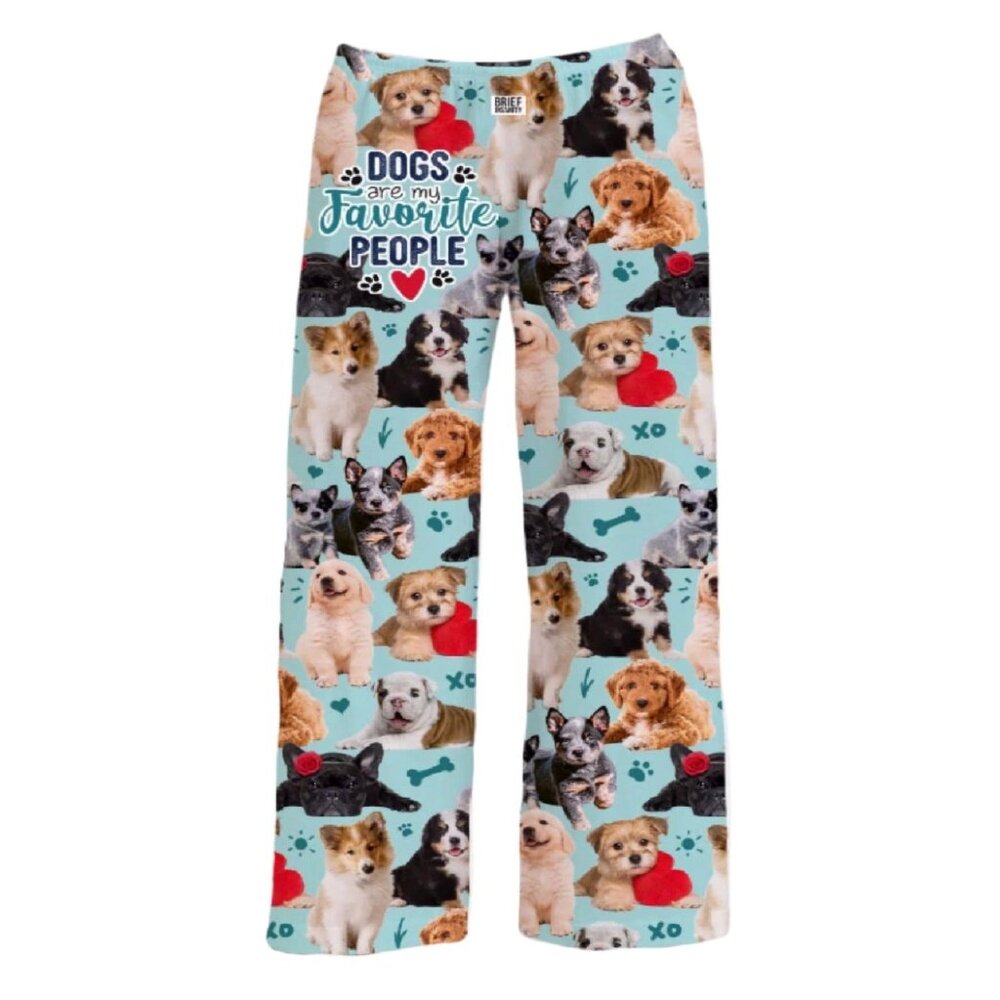 Brief Insanity Dogs Are My Favorite People Lounge Pants Pajamas NEW Fast Ship